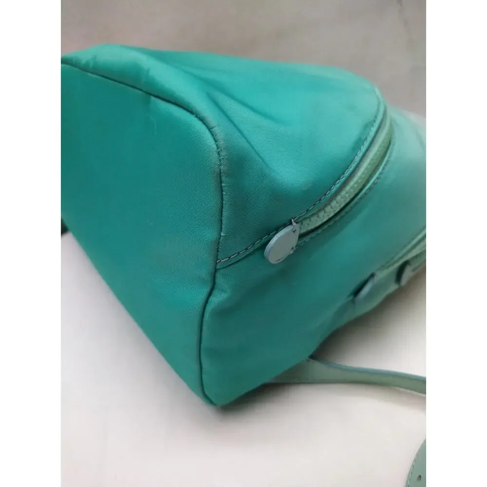 Kate Spade New York Blue White Nylon Zippers Top Handle Backpack